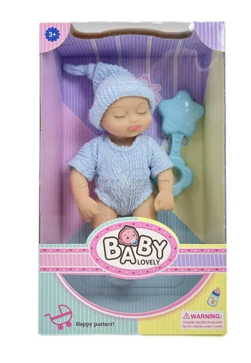 8-inch 20cm Reborn Doll Simulated Baby Soft Vinyl Rattle Toy