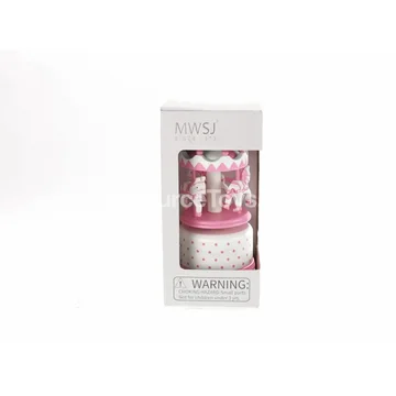 Carousel Music Box  Pink Polka Dot