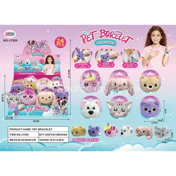 Soft Plush Animal Slap Bracelet