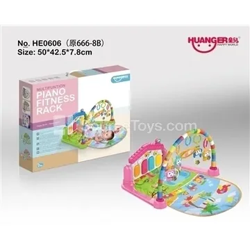 Foot Piano Play Mat with Lights & Music (Pink)