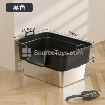Side-Opening Portable Stainless Steel Cat Litter Box