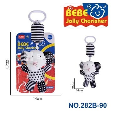 Baby Educational Plush Elephant Wind Chime Hanging Toy