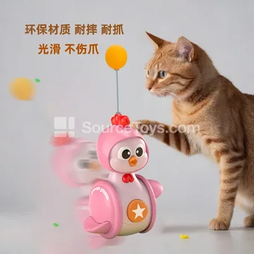 Roly-poly Cat Toy with Feather Wand, Balls, and Bell