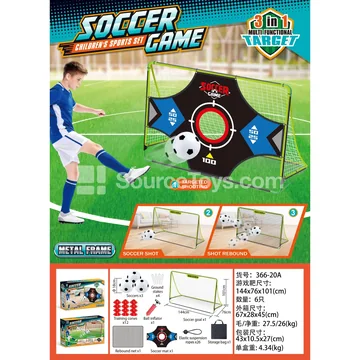 Green Soccer Goal with White Net (Iron Frame)