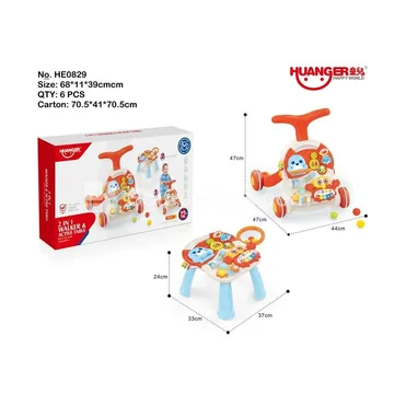 2-in-1 Walker and Activity Table (Girls)