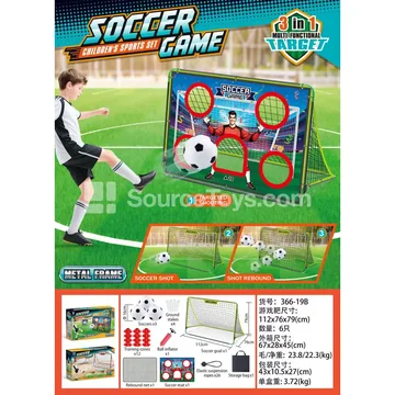 Green Soccer Goal Set with Black Net (Iron Frame)
