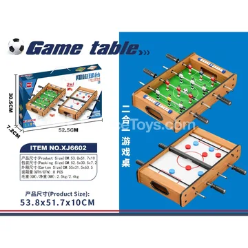 XJ6602 2-in-1 Tabletop Foosball and Hockey Game Table