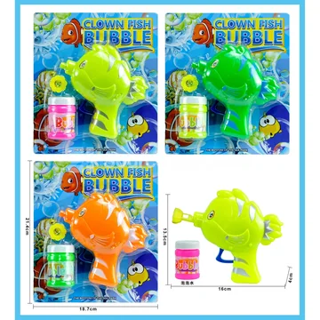 Solid Color Spray-Painted Cartoon Fish Bubble Gun