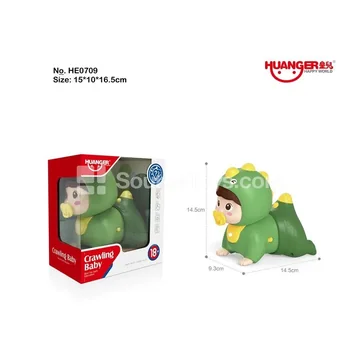 Light & Sound Electric Crawling Doll (Green)