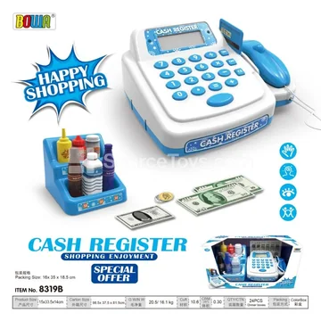 Mini Cash Register with Sound, Light & Calculator