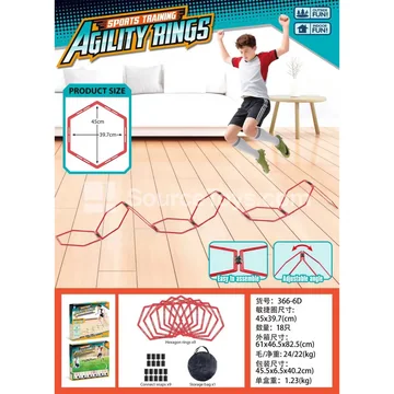 Small Hexagonal Agility Ring (Red)