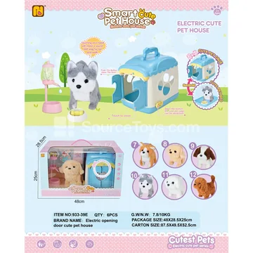 Electric Open-Door Pet Playhouse