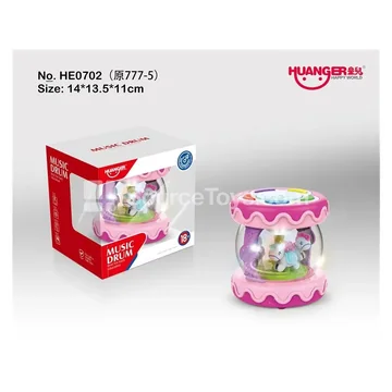 Baby Music Rotating Drum (Pink)