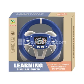 Simulated Steering Wheel Toy Blue 19U Base (360° Rotation)