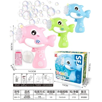 Electric Bubble Gun with Dolphin Design