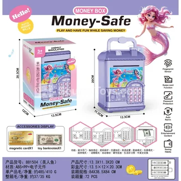 Mermaid House Fingerprint & Card Money Bank