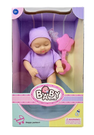 8-inch 20cm Reborn Doll Soft Vinyl Baby with Rattle