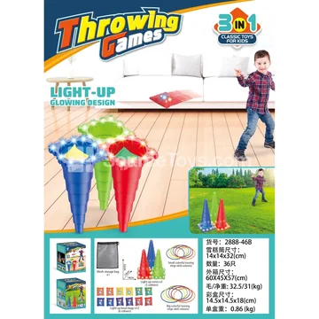 3-Color Glowing Traffic Cone Toy