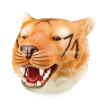 8" Tiger Hand Puppet Head (Pe Bag + Hang Tag)