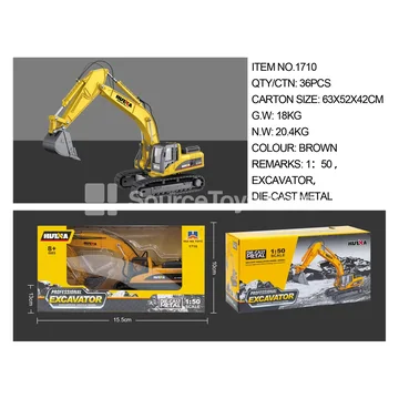 1:50 Alloy Excavator Static Model