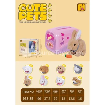 Interactive Pet Bunny House Playset