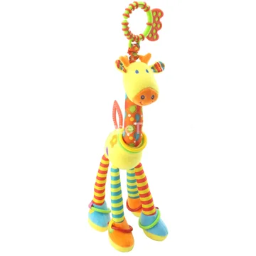 Baby Stroller Hanging Toy with Crinkle Paper and Rattle