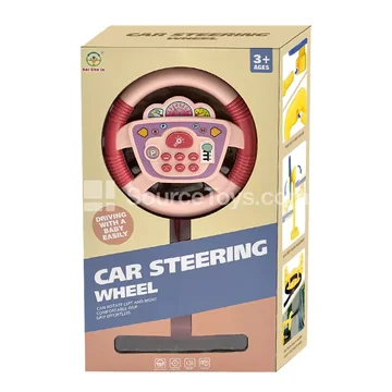 Steering Wheel Stand with 7 Simulation Buttons Red