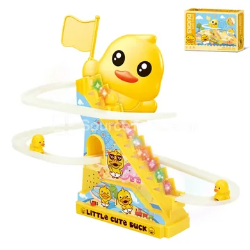 Medium Upgraded Slide Toy with Duck Theme (Battery Operated, Includes 3 Vinyl Figures, 1 Song)