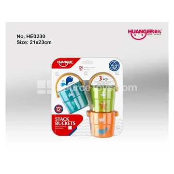 Water Play Stacking Buckets Set of 3