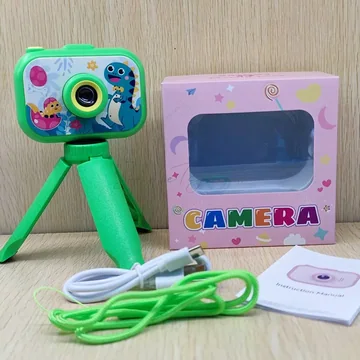 Y6 Green IPS HD Dual-Lens Kids Digital Camera Mini