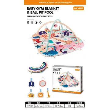 Pink 5-in-1 Baby Play Crawling Mat with 20 Balls