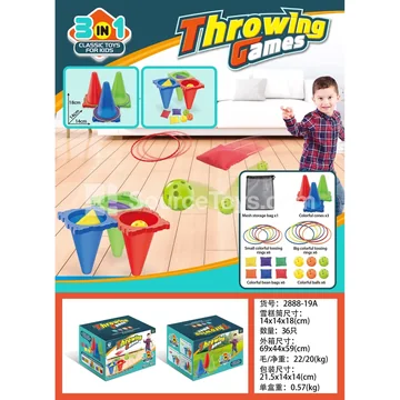 Tri-Color Traffic Cone Sports Outdoor Toy