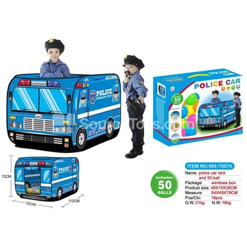 Police Car Play Tent with 50 Ocean Balls (GCC)