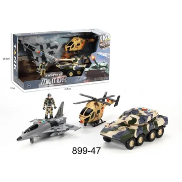Friction-Powered Light & Sound Military Set