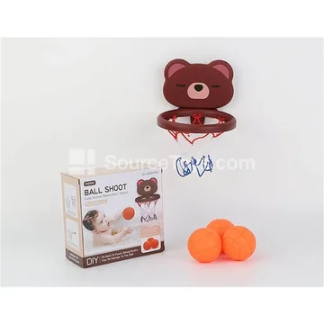Bathroom Basketball Hoop Brown Bear (3 Balls)