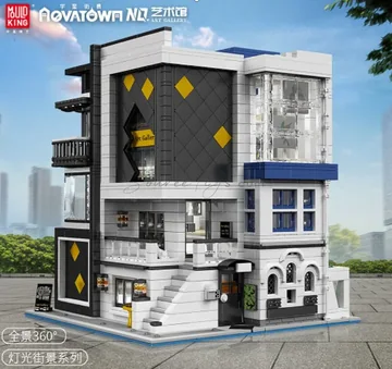 DIY Assembly Building Blocks Art Gallery (Full Lighting Kit Included)
