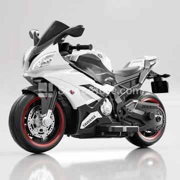 Electric Ride-On Motorcycle (Red, Gray, White, Black)