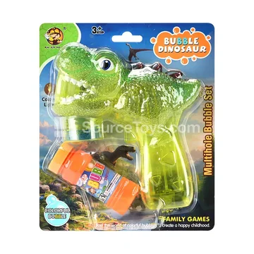 Multi-Hole T-Rex Bubble Gun (with Lights)