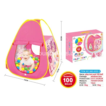 Cartoon Unicorn Play Tent with 100 pcs 5.5 cm Ocean Balls (995-5002-2)