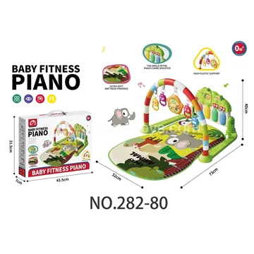 Infant Forest Elephant Piano Kick Mat Play Gym