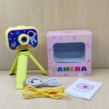 Y6 Yellow OEM Dual Lens IPS HD Mini Digital Camera