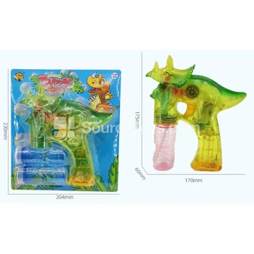 Electric Transparent Dinosaur Bubble Gun