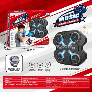 Bluetooth Boxing Target with Gloves - Smart Music Boxing Machine for Home Fitness Training