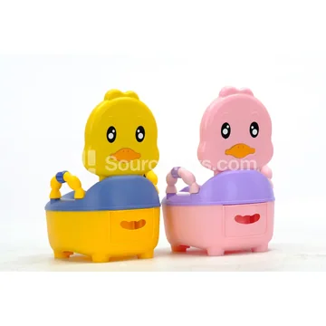 Cartoon Kids Potty Chair (Yellow, Pink)
