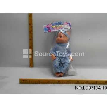 12-Inch Vinyl Doll with Drinking & Wetting Functions, 12 Sounds, Includes Bottle