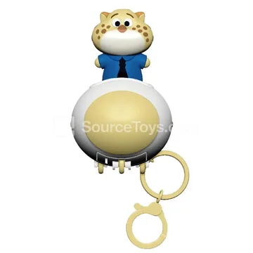Rocket Keychain  Police Officer Leopard Style