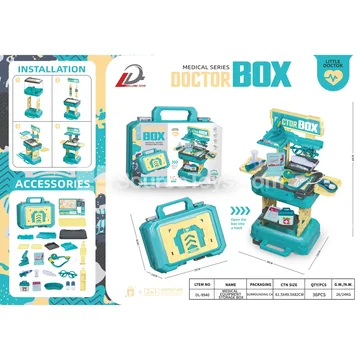 2-in-1 Doctor Pretend-Play Medical Kit Carry Case