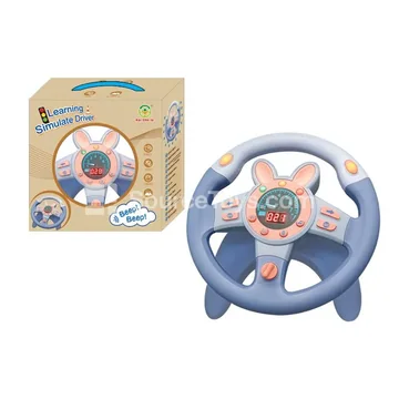 Digital Simulated Steering Wheel with Bunny Design (Pink)