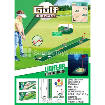 Golf Putting Track Set with Sensor Light