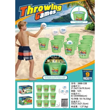 Glow-in-the-Dark Green Play Bucket (9-Piece Set)